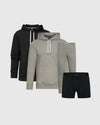 The King Of 24/7 Comfort 4-Pack loungewear ensemble.