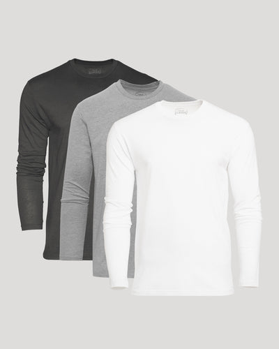 Classic Long Sleeve Crew Neck (3‑Pack)