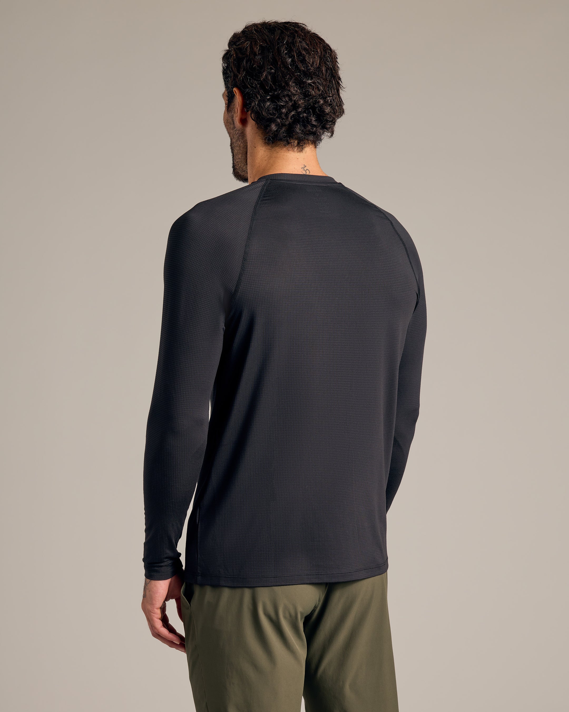 Black Ribbon Long Sleeve Mesh