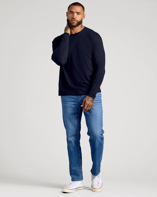 Black Classic Long Sleeve Crew Neck 10-Pack