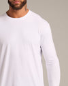 Black & White Classic Long Sleeve Crew Neck 6-Pack on model.