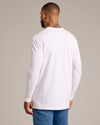 White Classic Long Sleeve Crew Neck 6-Pack worn by man from behind.