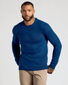 Heather Fiord Marled Crew Neck Sweater worn by athletic man.