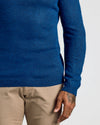 Heather Fiord Marled Crew Neck Sweater worn with tan pants.