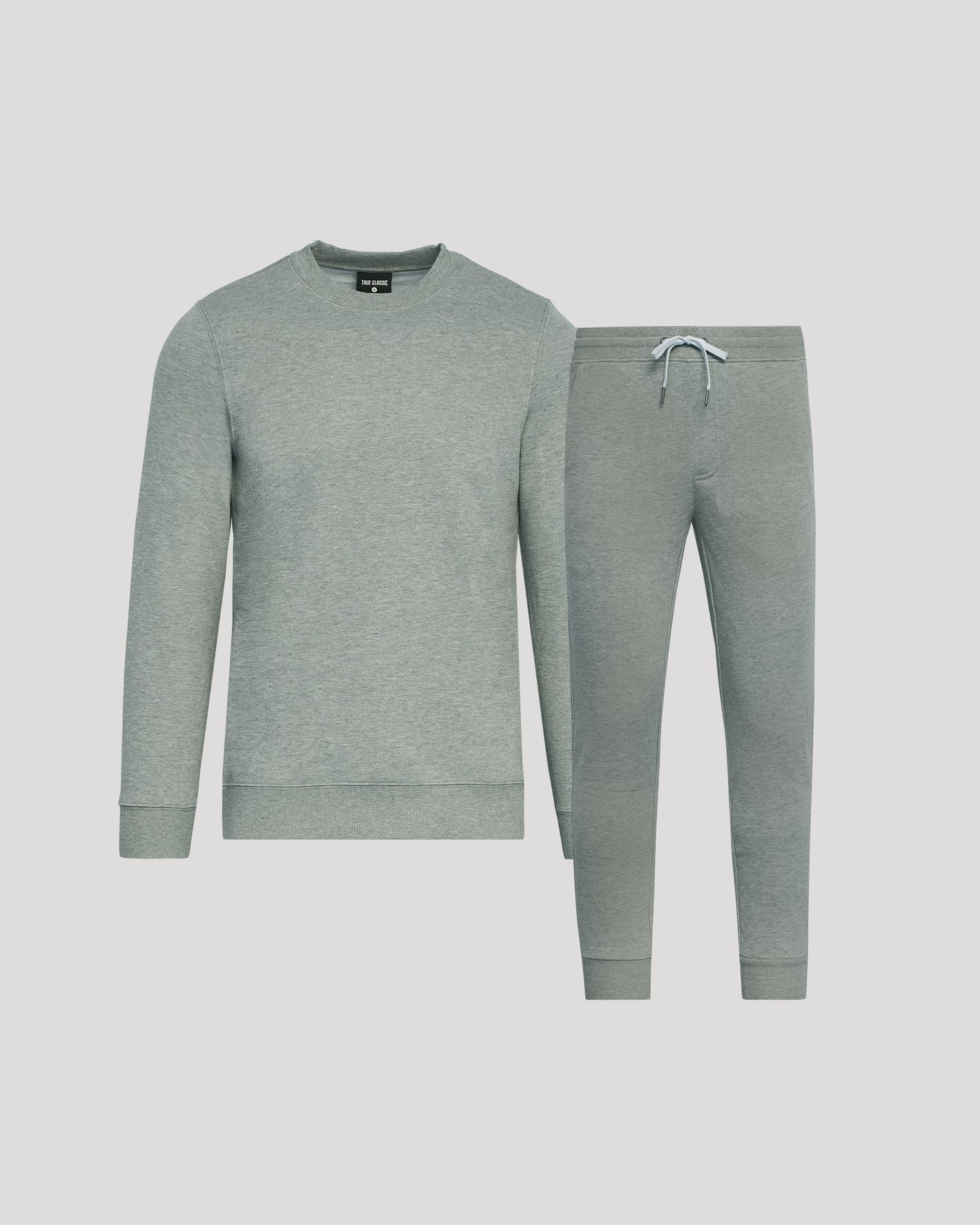 Medium Heather Gray Pullover Fleece Crew & Jogger 2-Pack.