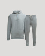 Medium Heather Gray Tall Fleece Pullover Hoodie & Joggers 2-Pack