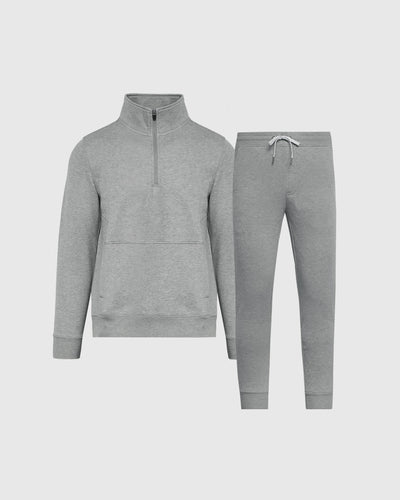 Fleece Half Zip Sweatshirt - Dark Heather Gray