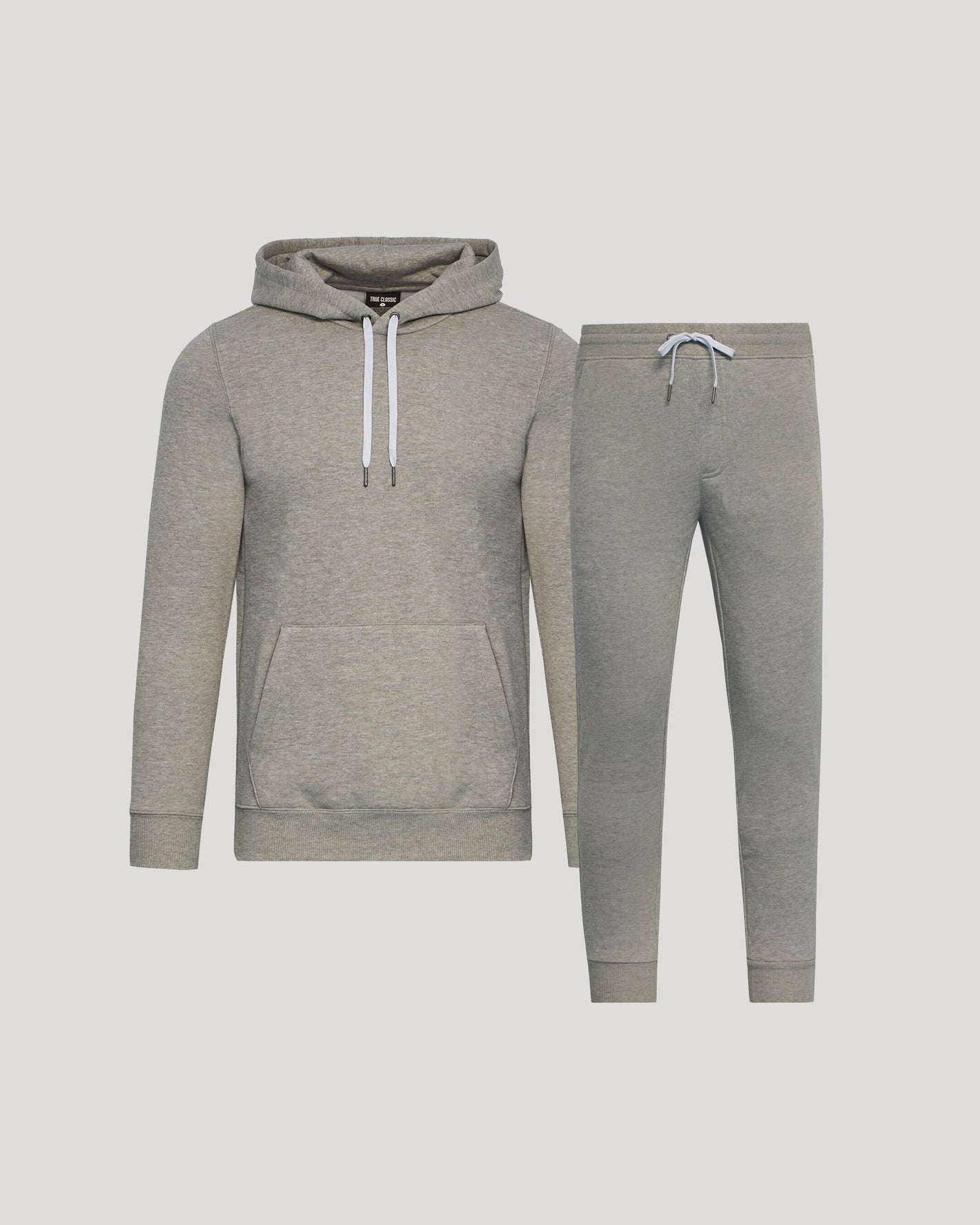 Dark Heather Gray Pullover Fleece Hoodie & Jogger 2-Pack displayed.