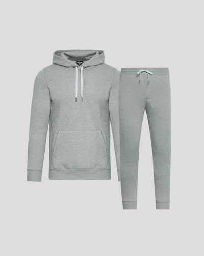 Dark Heather Gray Pullover Fleece Hoodie & Jogger Set