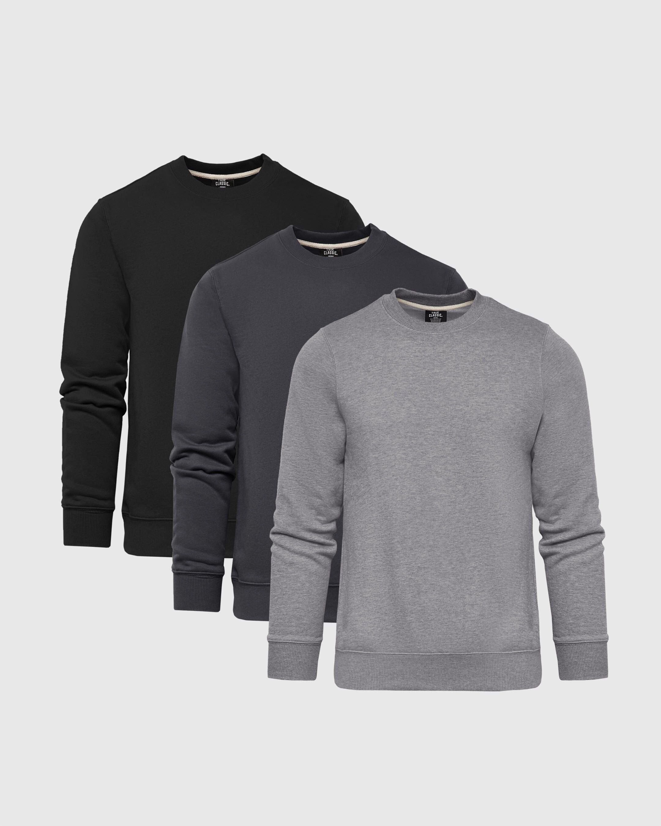 Multi Fleece Crew Sweatshirt 3-Pack