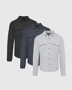 True ClassicStandard Long Sleeve Sweater Shirt 3-Pack