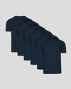 Navy Active Mesh Crew 6-Pack: six navy crew-neck T-shirts displayed.