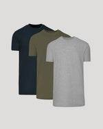 Classic Tall Straight Hem Crew Neck T-Shirt 3-Pack