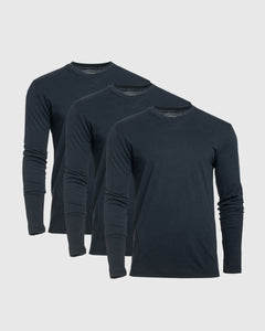 True ClassicAll Navy Long Sleeve Crew 3-Pack