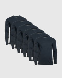 True ClassicAll Navy Long Sleeve Crew 6-Pack