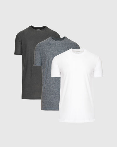 Neutral Short Sleeve Tall Active Crew 3-Pack