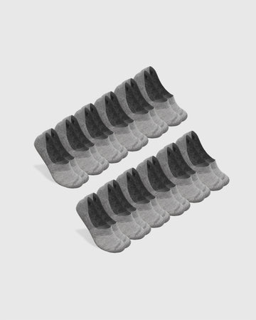 Heather Gray Never Show Socks 12 Pack