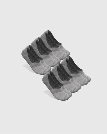 Heather Gray Never Show Socks 6 Pack
