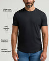 Pima Cotton Blend Curved Hem Crew 2-Pack