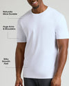 White Tall Pima Cotton Blend Crew
