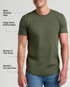 Grove Tall Pima Cotton Blend Curved Hem Crew