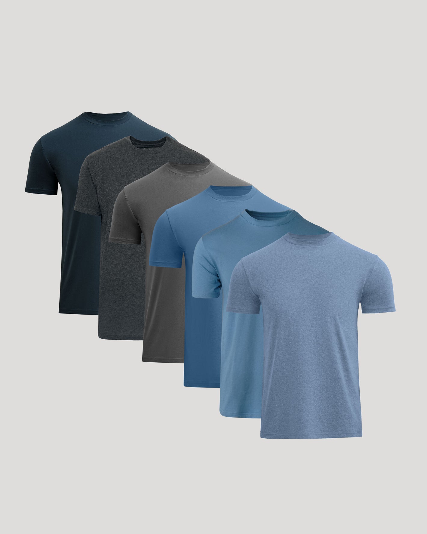 Ocean Depth Classic Crew 6-Pack, six plain crew-neck T-shirts.