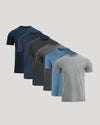 Classic Crews 6-Pack of plain, short-sleeve T-shirts, neatly displayed.
