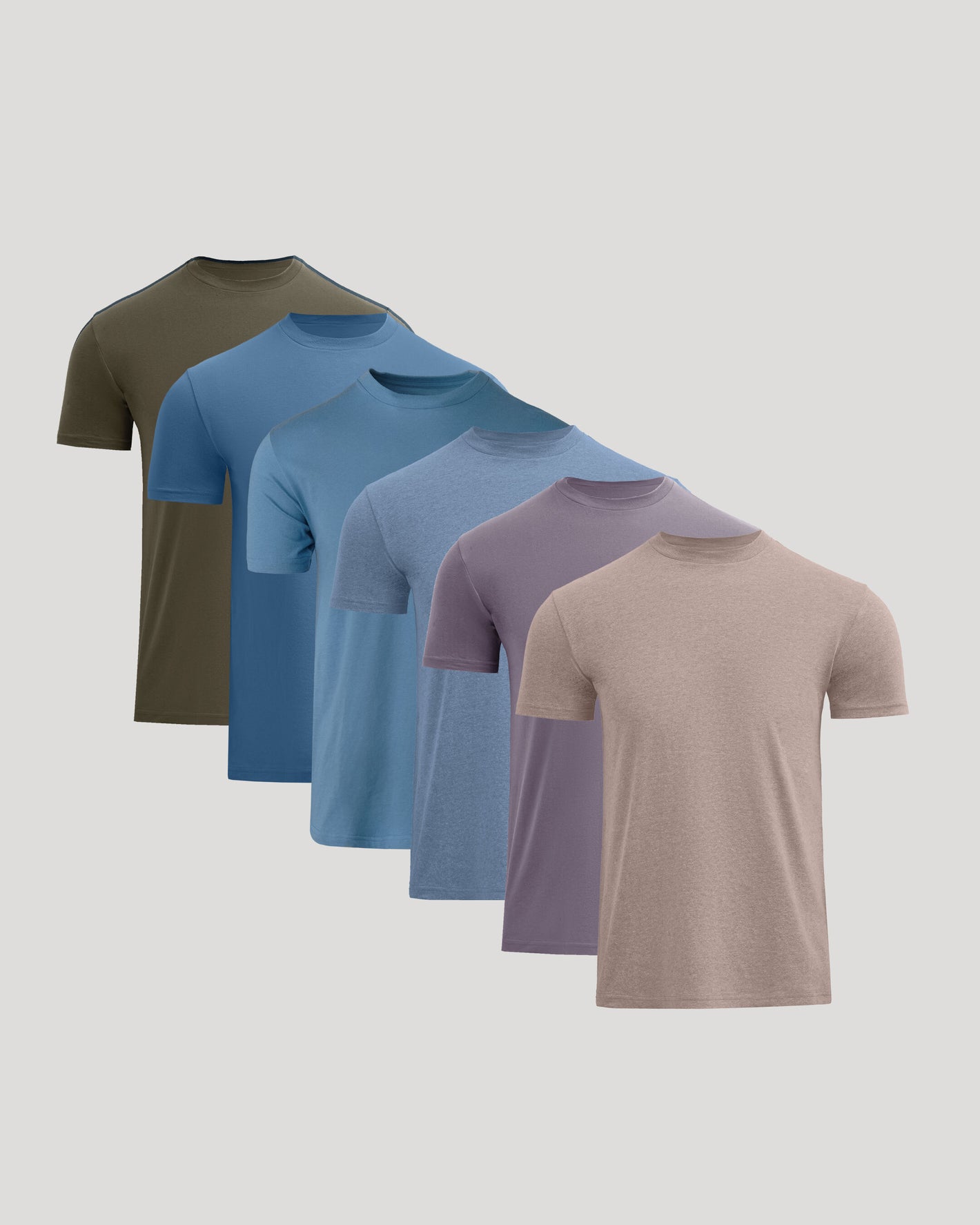 Seasonal Classic Crew 6-Pack, featuring six muted-tone crew-neck T-shirts.