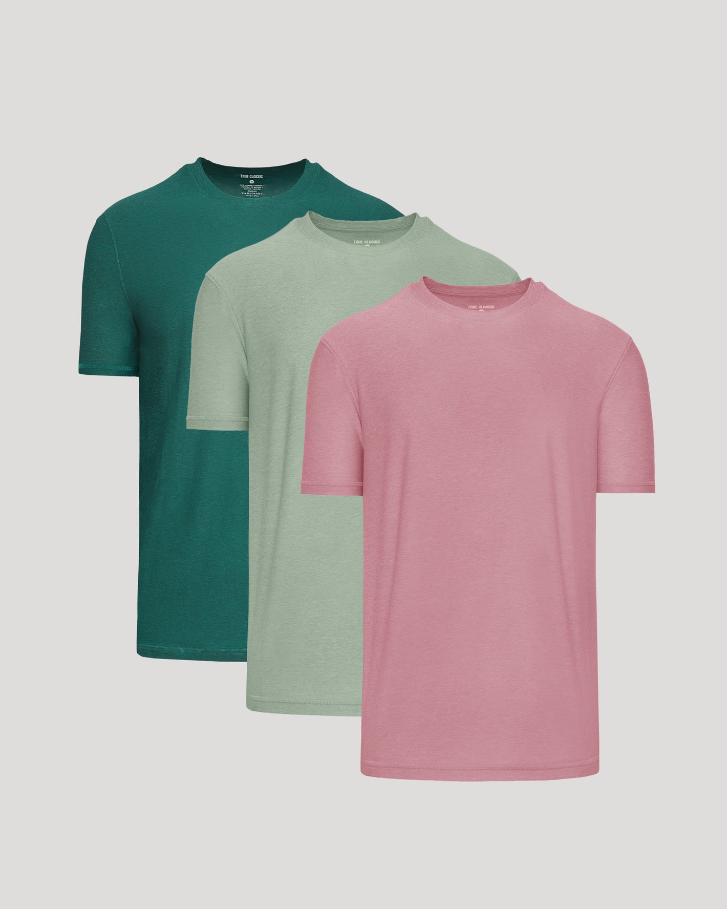 Limited Spring Active Crew 3-Pack showcasing layered crew-neck T-shirts.