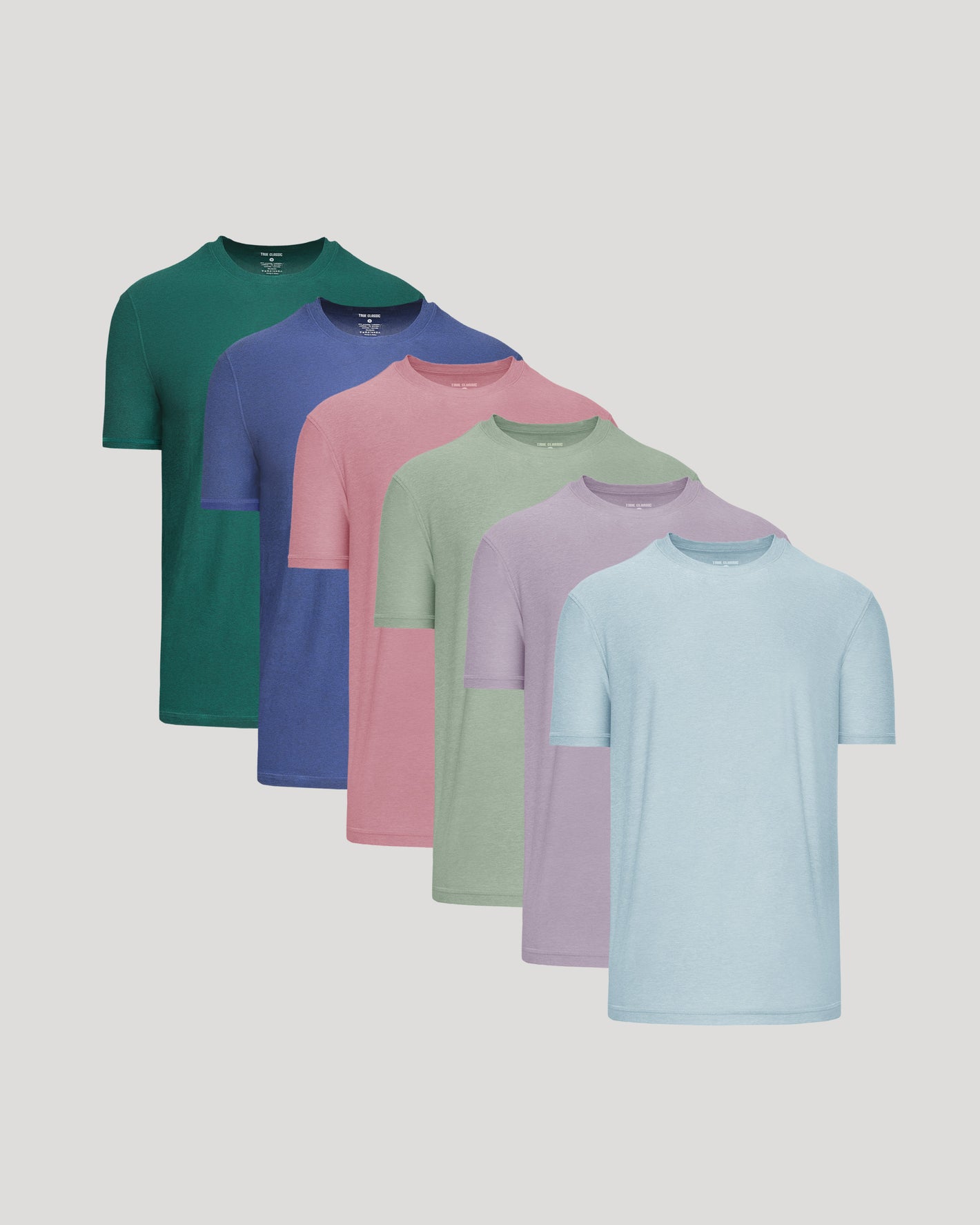 Limited Spring Active Crew 6-Pack showcasing seven solid-color, short-sleeve T-shirts.