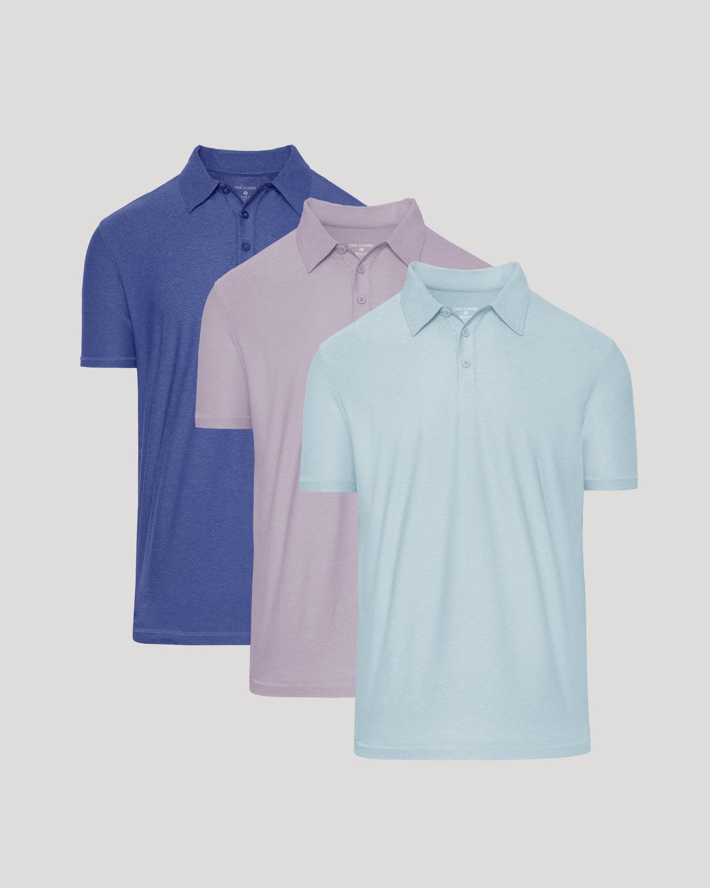 Limited Active Polo 3-Pack: three staggered short-sleeve polos with classic collars.