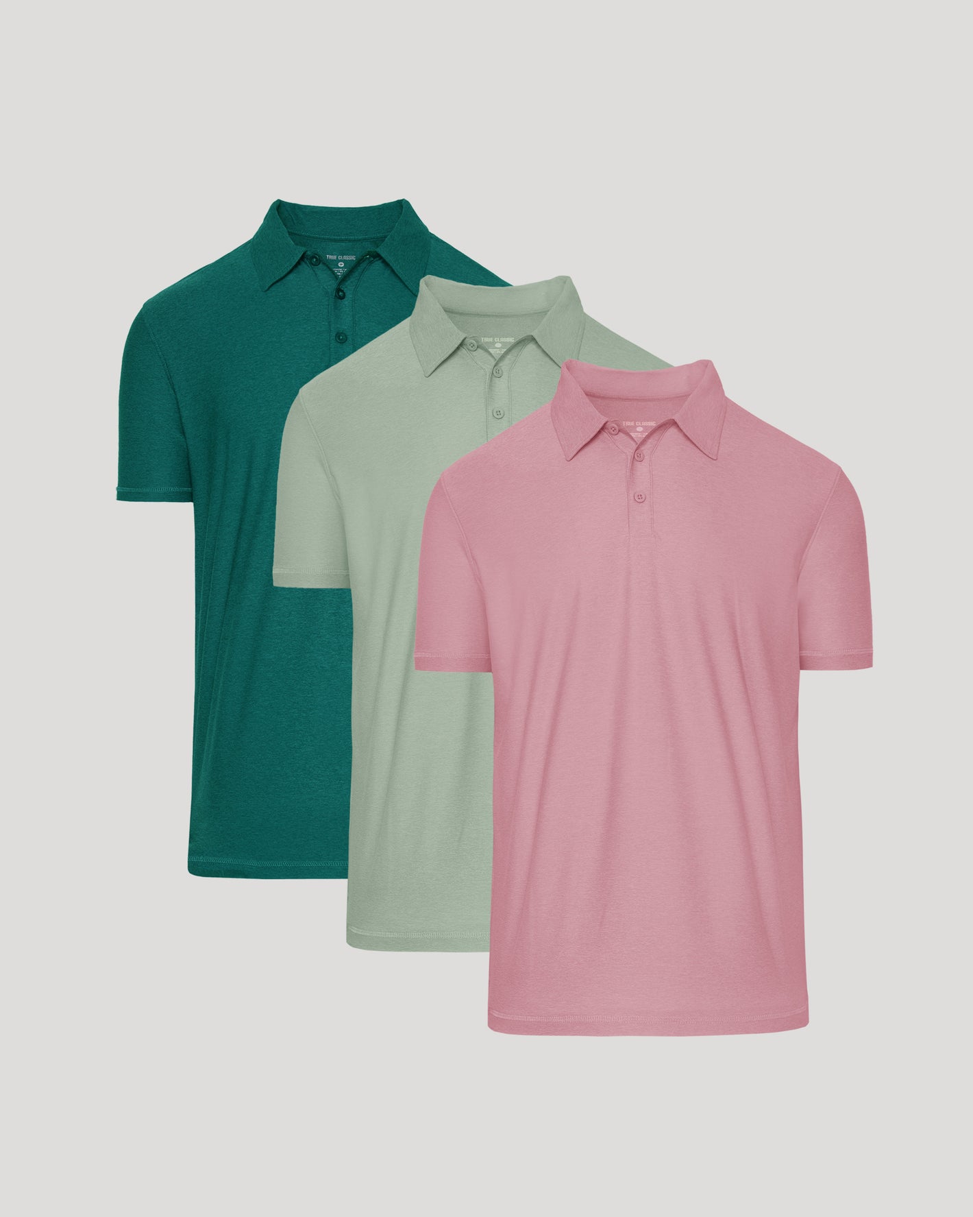 Limited Spring Active Polo 3-Pack showcasing pastel polos with classic styling.