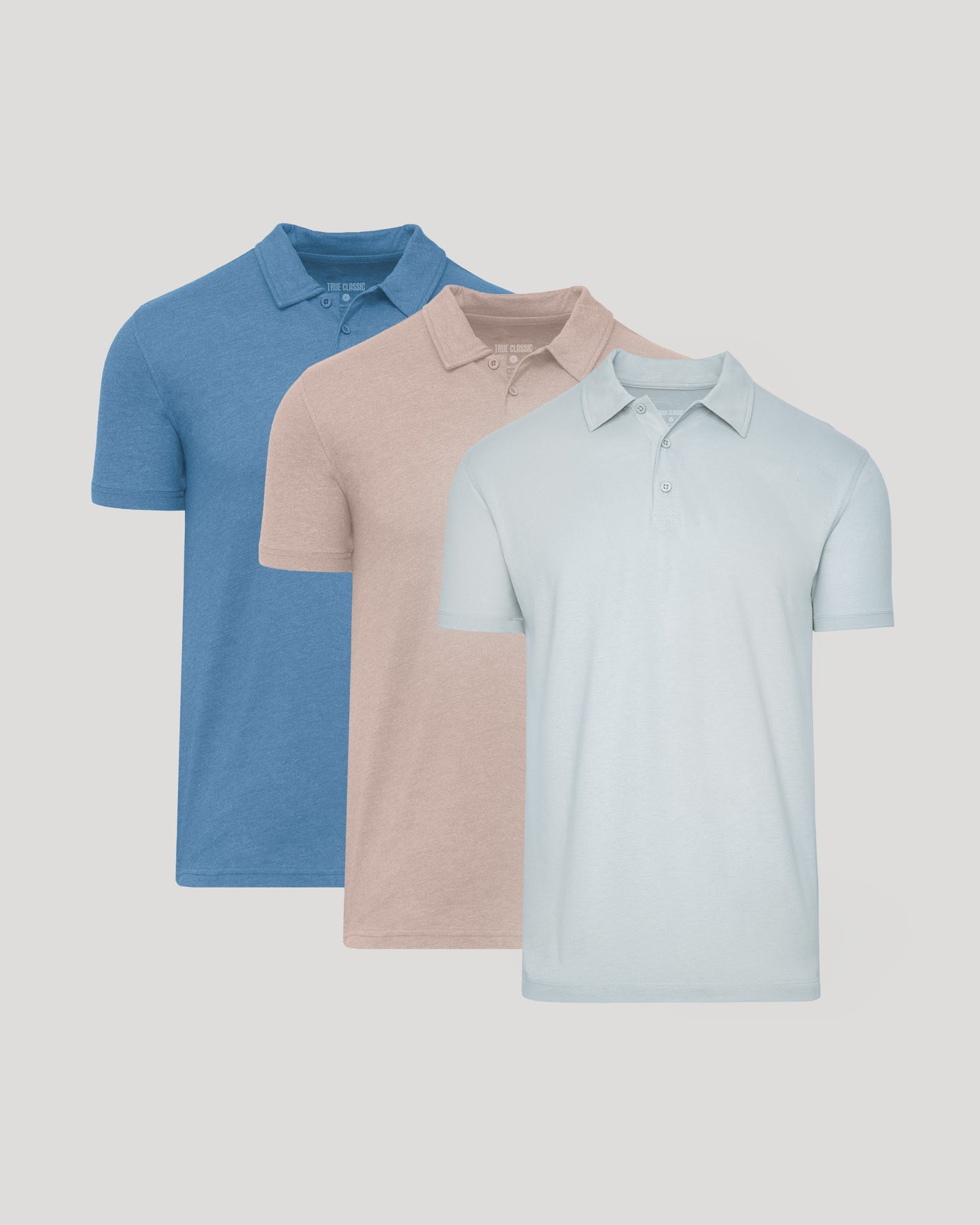 Seasonal Classic Polo 3-Pack featuring three overlapping short-sleeve polo shirts.