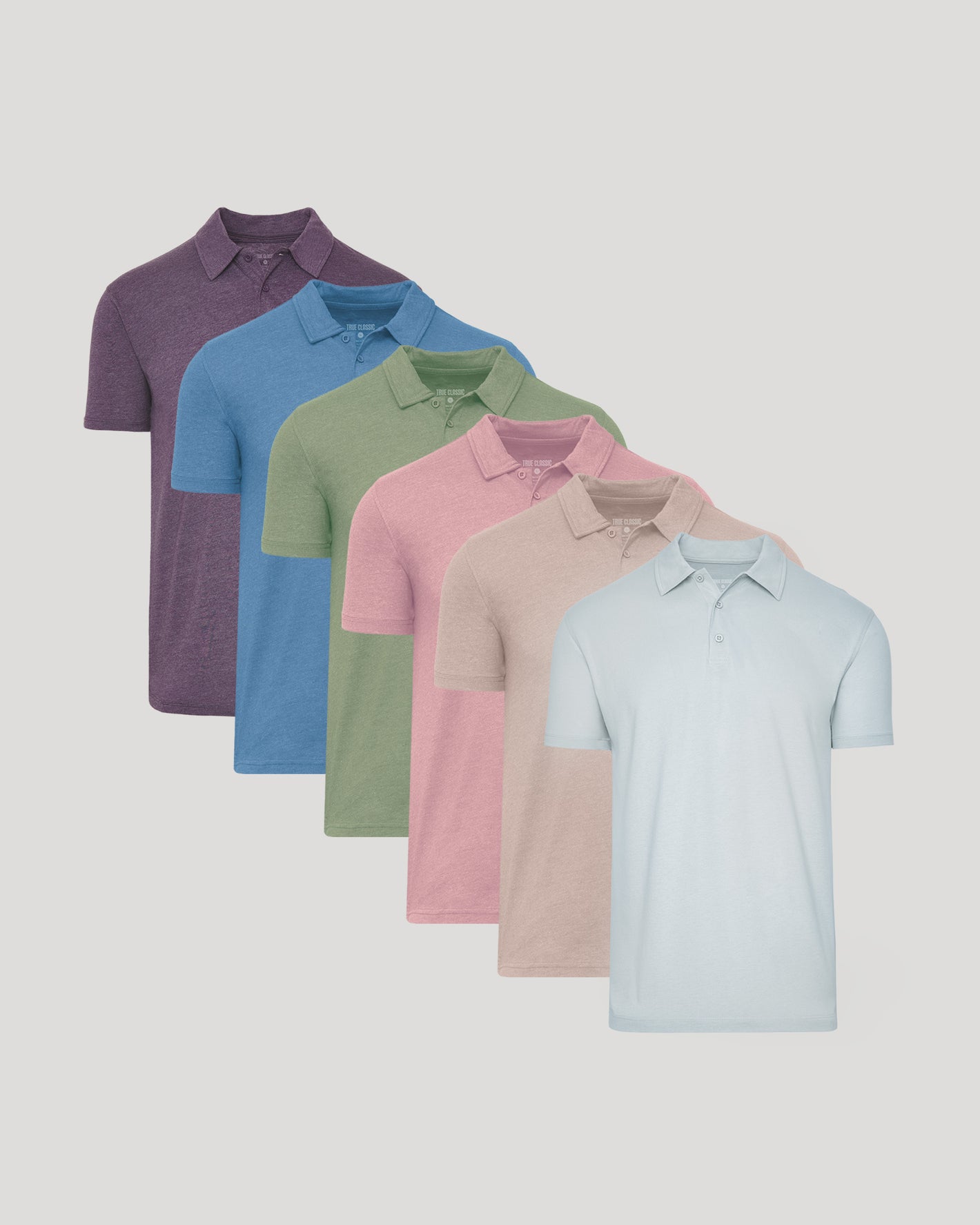 Seasonal Classic Polo 6-Pack featuring six men's polos with a classic collar.