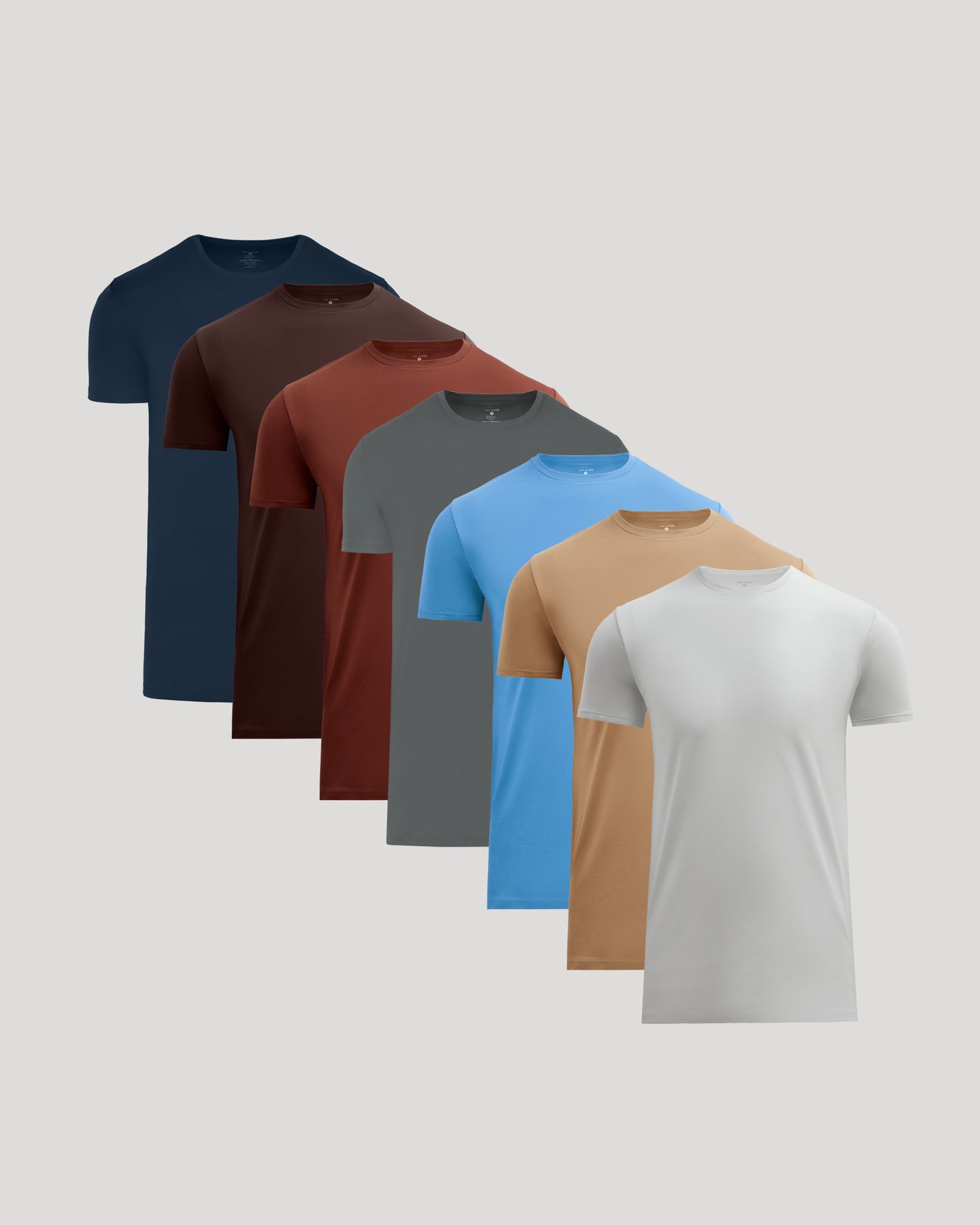 Seasonal Tall Premium Pima Crew Neck 7-Pack of plain crew-neck T-shirts.