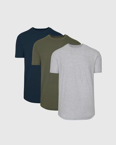 Classic Curved Hem Crew Neck