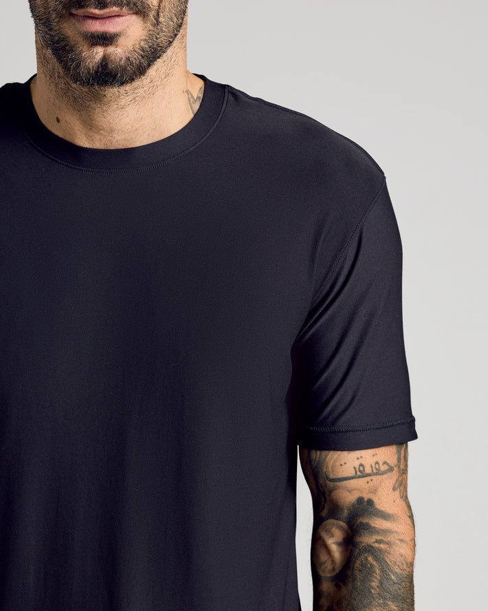 Black Active Crew Neck Tee main image 0