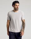 Light Heather Gray Active Crew Neck Tee