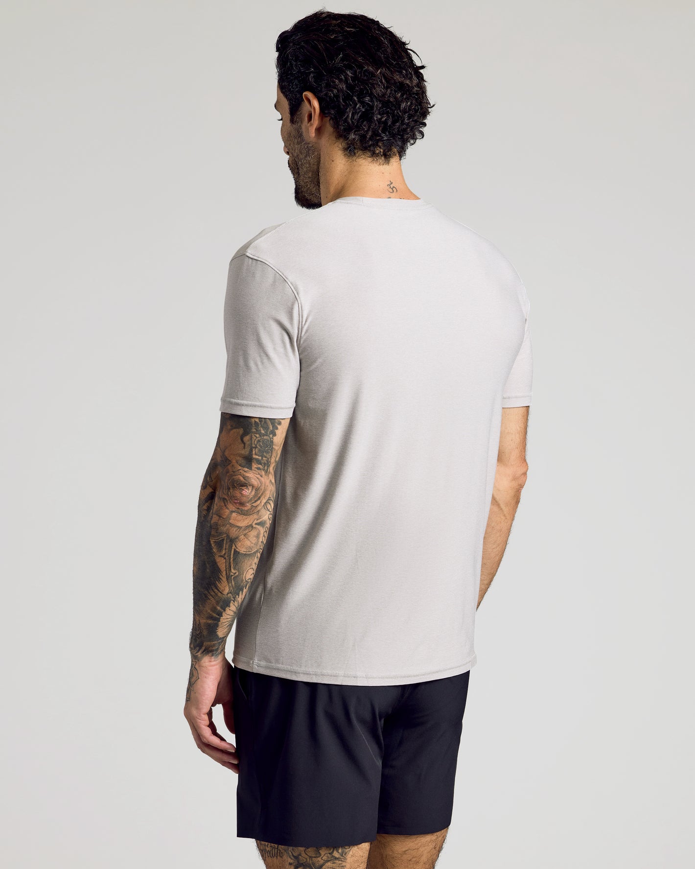 Light Heather Gray Active Crew Neck T-Shirt - True Classic