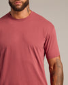 Bearded man wearing Rustic Apple Short Sleeve Crew Neck.