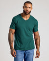 Viridian Classic V-Neck on fit male model, showcasing a tailored fit.