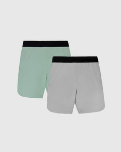 True ClassicSlate & Steel 7" Active Training Shorts 2-Pack