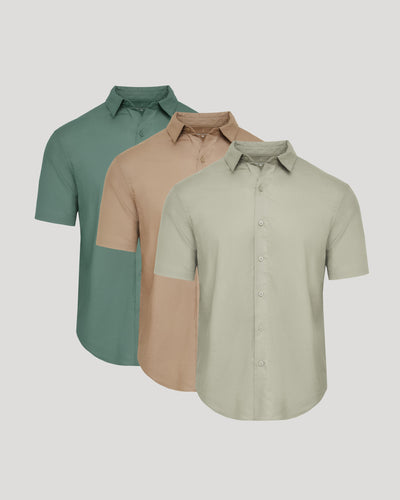 The Staple Short Sleeve Linen Shirt 3-Pack