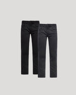 Black & Gray Wash Straight Comfort Stretch Jeans 2-Pack