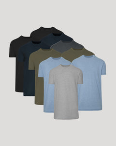True ClassicStraight Hem Crew Neck T-Shirt 10-Pack