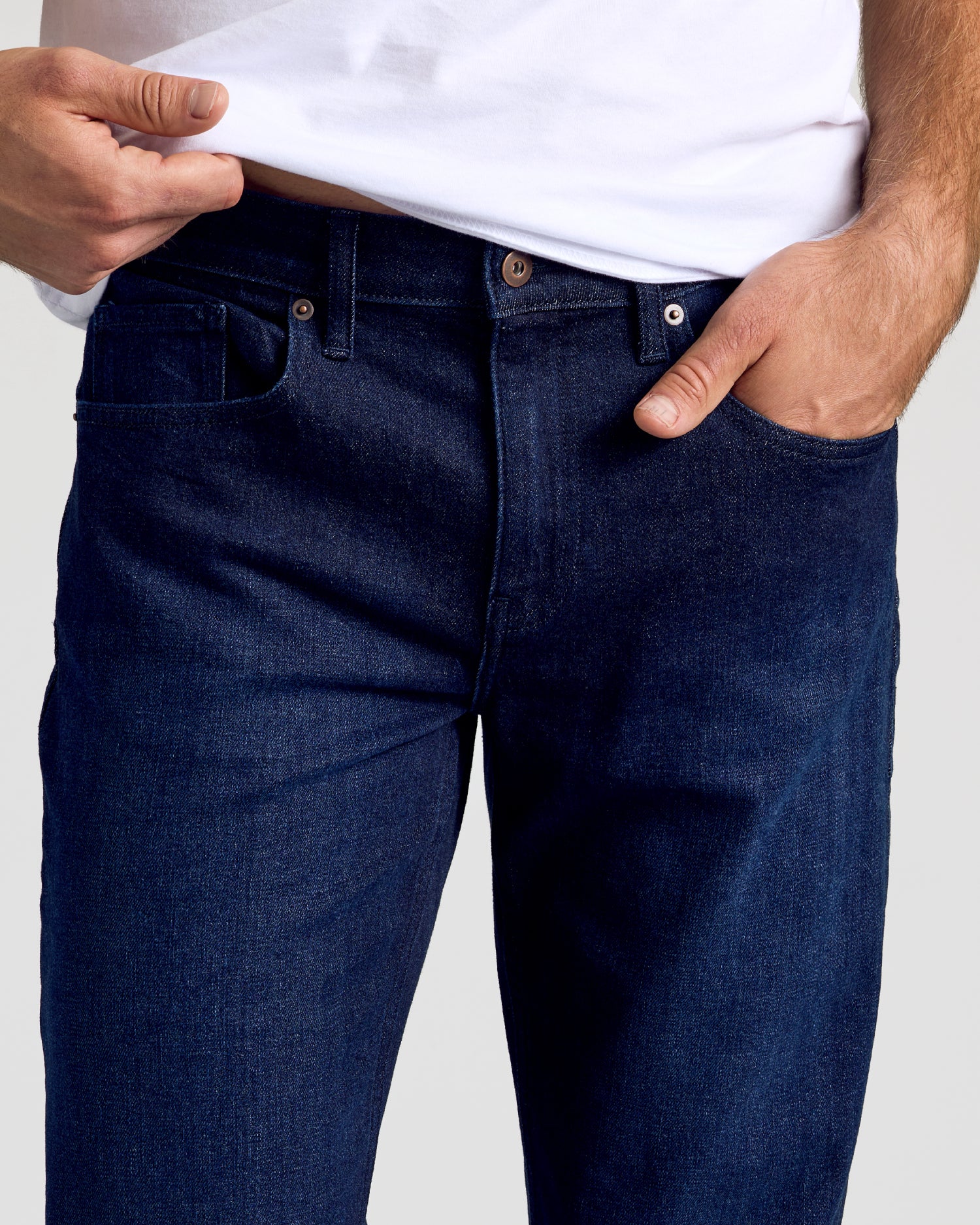 Indigo Rinse Straight Authentic Denim Jeans | Indigo Rinse
