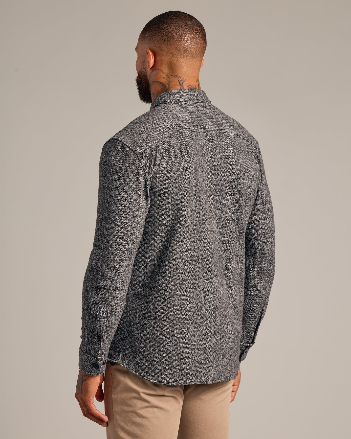 Black Sweater Shirt Jacket