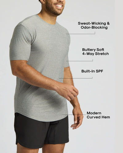 Tall Active Curved Hem Crew