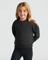 Girl wearing Girls Black Slouch Pullover Crew & Relaxed Jogger 2-Pack.