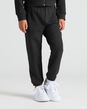 Girls Black & Dark Maroon Relaxed Joggers 2-Pack with elastic cuffs.